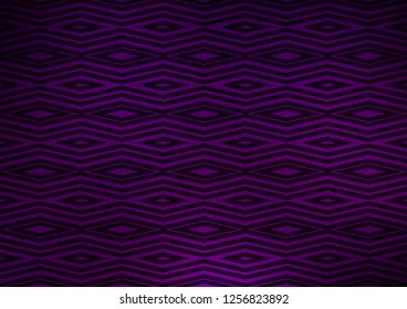 Dark Purple vector background with lines, rhombuses. Colorful illustration with lines, cubes on abstract template. Pattern for business booklets, leaflets.
