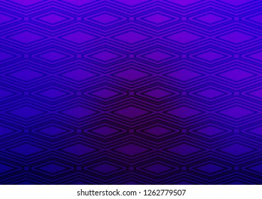 Dark Purple vector background with lines, rhombuses. Colorful decorative design in simple style with lines, rhombuses. Smart design for your business advert.