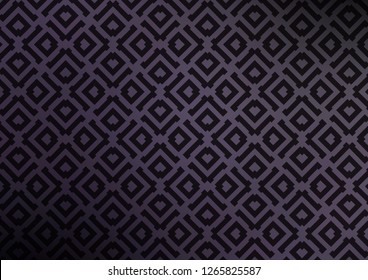 Dark Purple vector background with lines, rhombuses. Colorful lines, squares on abstract background with gradient. Backdrop for TV commercials.
