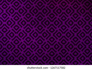 Dark Purple vector background with lines, rhombuses. Modern geometric abstract illustration with lines, squares. Pattern for websites, landing pages.