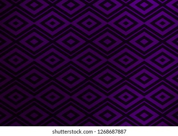 Dark Purple vector background with lines, rhombuses. Colorful lines, squares on abstract background with gradient. Backdrop for TV commercials.