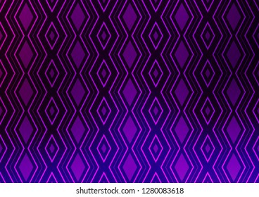 Dark Purple vector background with lines, rhombuses. Modern geometric abstract illustration with lines, squares. Pattern for websites, landing pages.