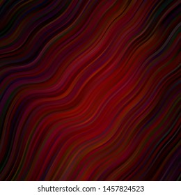 Dark Purple vector background with lines. Colorful illustration with curved lines. Pattern for websites, landing pages.