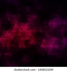 Dark Purple vector background with lines, triangles. Colorful illustration with triangles in simple style. Template for landing pages.