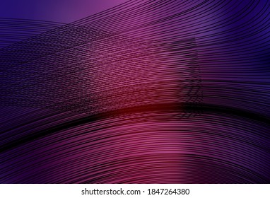 Dark Purple vector background with lines. A circumflex abstract illustration with gradient. Elegant pattern for a brand book.