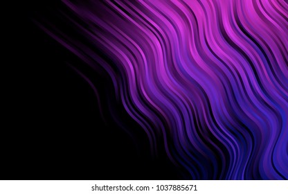 Dark Purple vector background with liquid shapes. A vague circumflex abstract illustration with gradient. Brand-new design for your ads, poster, banner.
