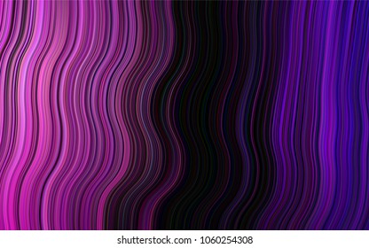 Dark Purple vector background with liquid shapes. Modern gradient abstract illustration with bandy lines. A new texture for your  ad, booklets, leaflets.