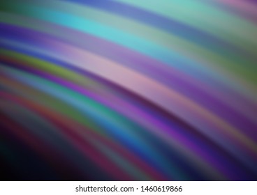 Dark Purple vector background with liquid shapes. Glitter abstract illustration with wry lines. New composition for your brand book.