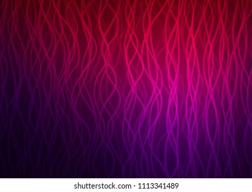 Dark Purple vector background. Modern gradient abstract illustration with bandy lines. Brand new design for your ads, poster, banner.