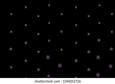 Dark Purple vector background with occult symbols. Retro design in abstract style with witchcraft forms. Simple design for occult depiction.