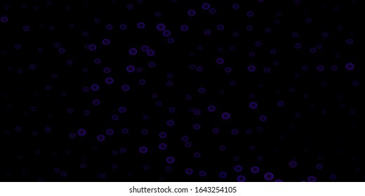 Dark Purple vector background with occult symbols. Illustration with magical signs of spiritual power. Simple design for occult depiction.