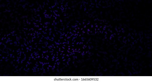 Dark Purple vector background with occult symbols. Colorful mystic symbols with a gradient in ancient style. Background for esoteric, mystic designs.