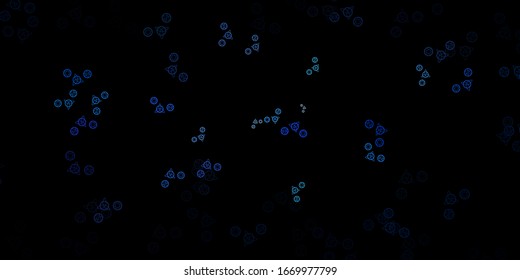 Dark Purple vector background with occult symbols. Retro design in abstract style with witchcraft forms. Background for esoteric, mystic designs.