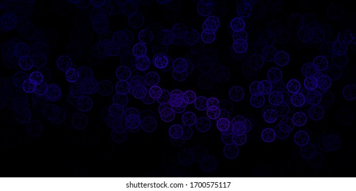Dark Purple vector background with occult symbols. Colorful vintage illustration with gradient alchemy shapes. Design for magic, spiritual events.