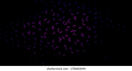 Dark Purple vector background with occult symbols. Colorful vintage illustration with gradient alchemy shapes. Design for magic, spiritual events.