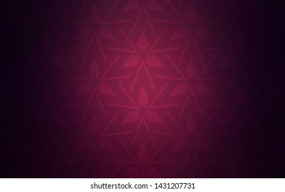 Dark Purple vector background with polygonal style. Triangles on abstract background with colorful gradient. Pattern for booklets, leaflets
