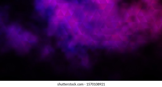 Dark Purple vector background with polygonal style. Glitter abstract illustration with triangular shapes. Template for wallpapers.