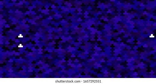 Dark Purple vector background in polygonal style. New abstract illustration with rectangular shapes. Best design for your ad, poster, banner.