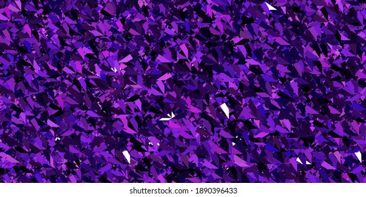 Dark Purple vector background with polygonal forms. Simple design in abstract style with triangles, lines. An easy addition to your commertials.