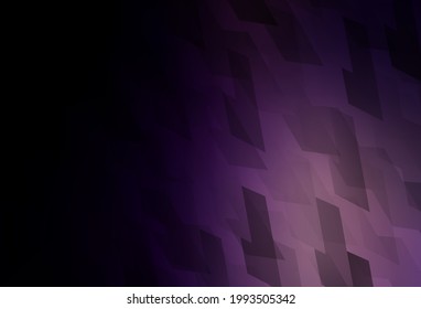 Dark Purple vector background in polygonal style. Glitter abstract illustration with rectangular shapes. Pattern for commercials.