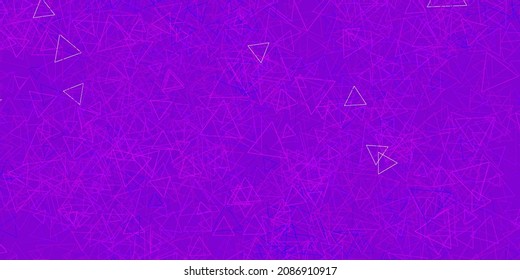 Dark Purple vector background with polygonal forms. Illustration with abstract colorful triangle shapes. Design for your wallpapers.