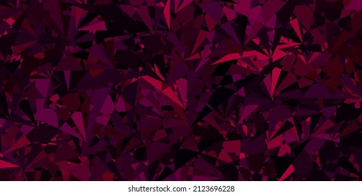 Dunkelvioletter Vektorhintergrund mit polygonalen Formen. Wunderschöne abstrakte Illustration mit dreieckigen Formen, Formen. Muster für Bildschirmhintergründe.