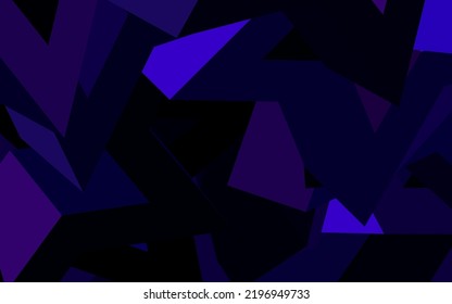 Dark Purple vector background with polygonal style. Glitter abstract illustration with triangular shapes. Pattern for booklets, leaflets