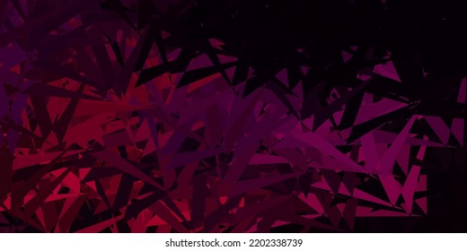 Dark purple vector background with polygonal forms. Web material illustration with colorful abstract triangles. Pattern for wallpapers.