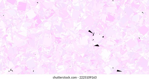 Fondo vector púrpura oscuro con formas poligonales. Ilustración de material web con triángulos abstractos coloridos. Una adición fácil a sus comerciales.