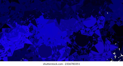 Dark Purple vector background with polygonal forms. Illustration with abstract colorful triangle shapes. Landing pages material.