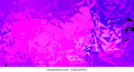 Fondo vector púrpura oscuro con formas poligonales. Diseño sencillo de estilo abstracto con triángulos, líneas. Una adición fácil a sus comerciales.
