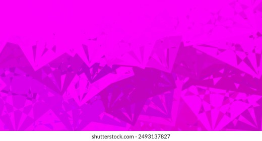 Fondo de Vector púrpura oscuro con formas poligonales. Ilustración de material de Web con triángulos abstractos coloridos. Una adición fácil a sus anuncios.