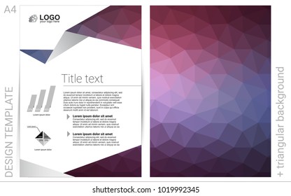 Dark Purple vector  background for presentations. Booklet with textbox on colorful abstract background. Pattern for ads, leaflets, labels of your business.