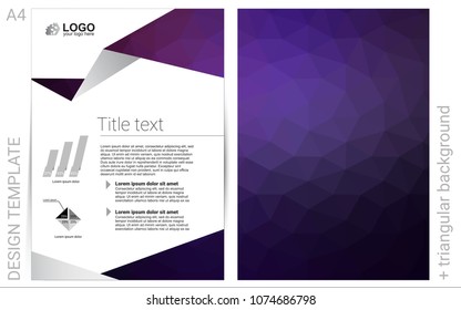 Dark Purple vector  background for presentations. Glitter abstract design concept with text box. Pattern can be used as a template for calendars.