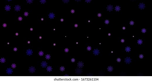 Dark Purple vector background with random forms. Colorful abstract forms with gradient in simple style. Simple illustration for your web site.