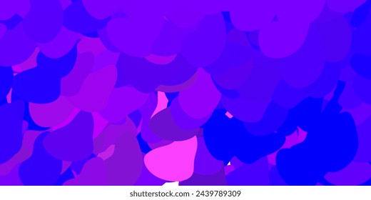 Dark purple vector background with random forms. Illustration with colorful shapes in abstract style. Smart design for your business.