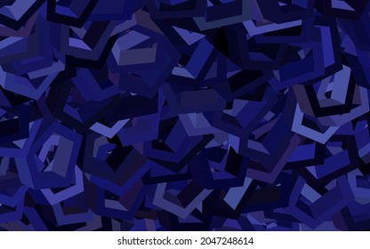 Fondo vector púrpura oscuro con conjunto de hexágonos. Diseño en estilo abstracto con hexágonos. Nueva plantilla para tu libro de marcas.