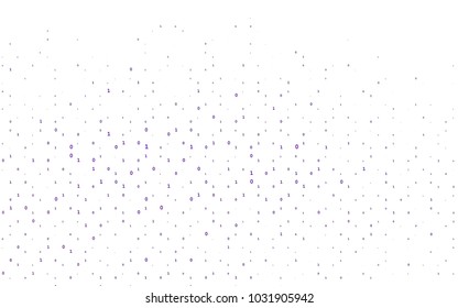 Dark Purple vector background with signs of numerals. Shining colorful illustration with isolated Digit signs. Template can be used as a background for ads of typography.