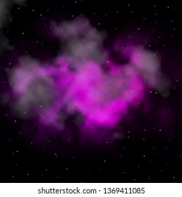 Dark Purple vector background with small and big stars. Modern geometric abstract illustration with stars. Pattern for websites, landing pages.