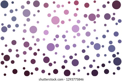 Dark Purple vector  background with spots. Glitter abstract illustration with blurred drops of rain. Pattern for futuristic ad, booklets.