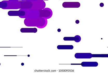 Dark Purple vector background with straight lines. Shining colored illustration with rounded stripes. Best design for your ad, poster, banner.