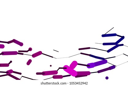 Dark Purple vector background with straight lines. Capsules on blurred abstract background with gradient. The template can be used as a background.