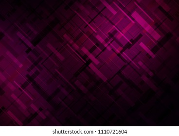 Dark Purple vector background with straight lines. Decorative shining illustration with lines on abstract template. The pattern can be used for websites.