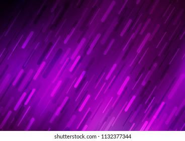 Dark Purple vector background with straight lines. Shining colored illustration with narrow lines. Smart design for your business advert.