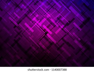 Dark Purple vector background with straight lines. Lines on blurred abstract background with gradient. The pattern can be used for websites.