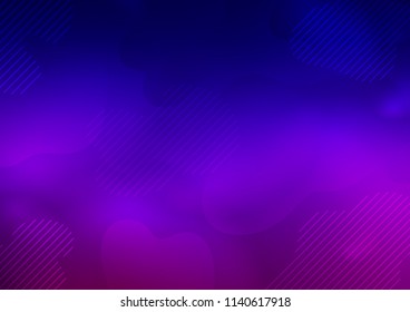 Dark Purple vector background with straight lines. Glitter abstract illustration with colored sticks. The pattern can be used as ads, poster, banner for commercial.