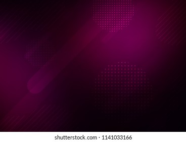Dark Purple vector background with straight lines and dots. Modern geometrical abstract illustration with sticks, dots. The pattern can be used as ads, poster, banner for commercial.