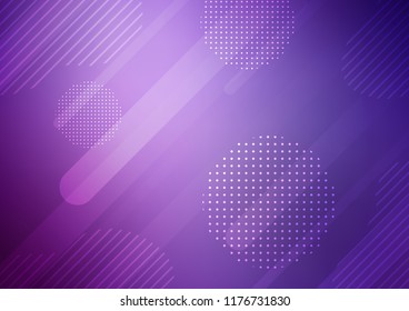 Dark Purple vector background with straight lines and dots. Capsules on blurred abstract background with gradient dots. The pattern can be used as ads, poster, banner for commercial.