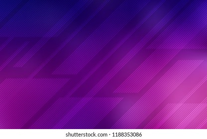 Dark Purple vector background with straight lines. Decorative shining illustration with lines on abstract template. Smart design for your business advert.