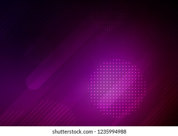 Dark Purple vector background with straight lines and dots. Modern geometrical abstract illustration with sticks, dots. The pattern can be used as ads, poster, banner for commercial.